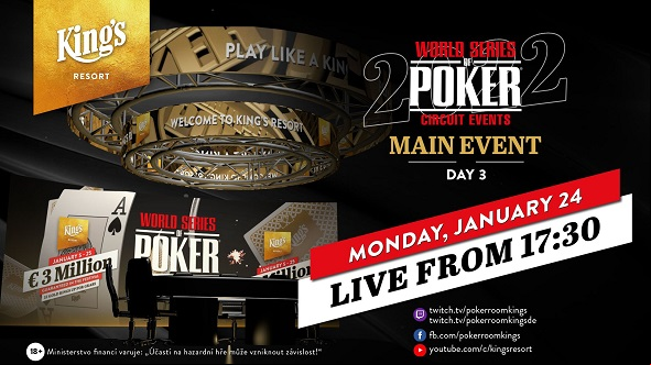Sledujte přímý přenos semifinále Main Eventu WSOP Circuit z King's Resortu Rozvadov