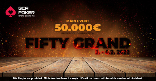 Grand Casino Aš: Fifty Grand o €50,000 GTD se vrací!
