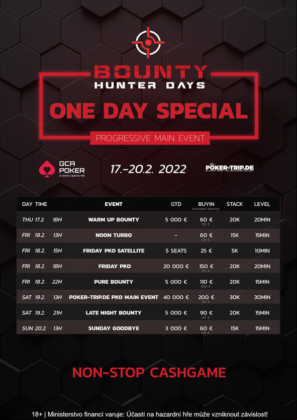 Program Bounty Hunter Days v Grand Casinu Aš