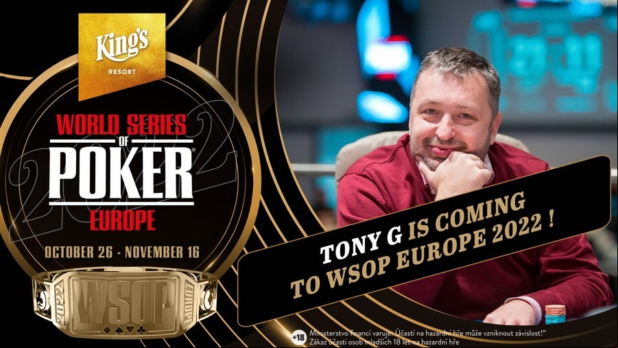 Tony G potvrdil účast na WSOP Europe