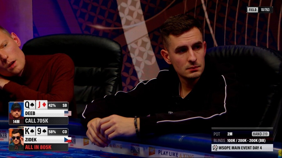 Poslední handa Patrika Žídka v ME WSOPE 2022